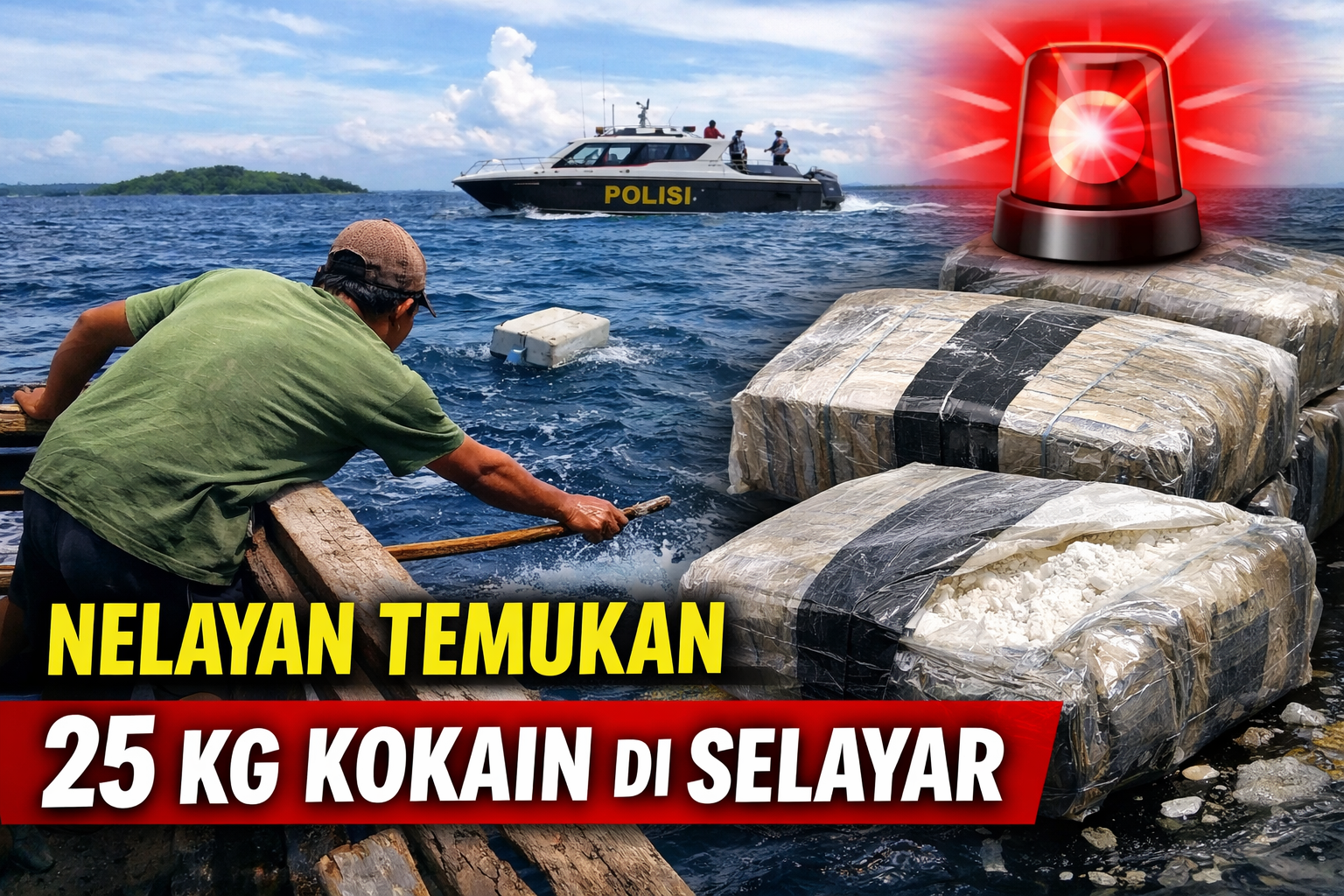 Nelayan Temukan Kokain 25 Kg Mengapung di Laut Selayar Sulsel, Diduga Barang Selundupan