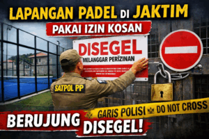 Terkuak! Lapangan Padel di Jaktim Pakai Izin Kosan, Berujung Disegel Petugas