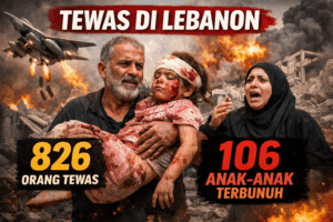 Korban Tewas Serangan Israel di Lebanon Capai 826 Orang, 106 Anak-anak Jadi Korban