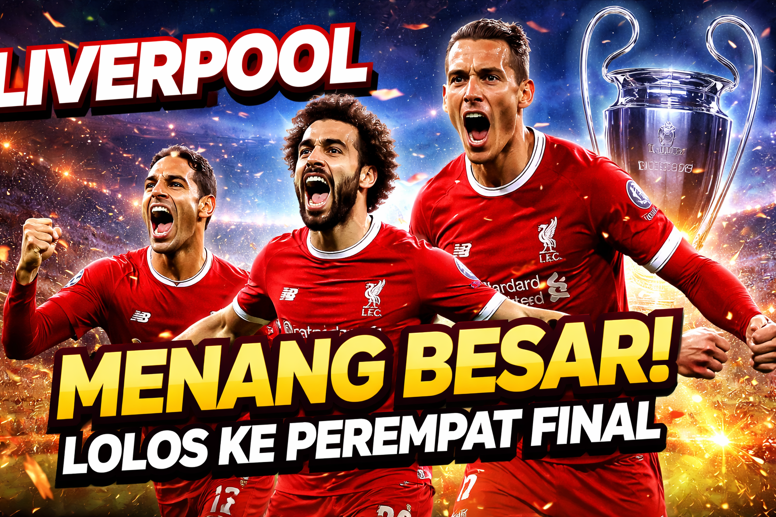 Liverpool Menang Besar dan Lolos ke Perempat Final Liga Champions