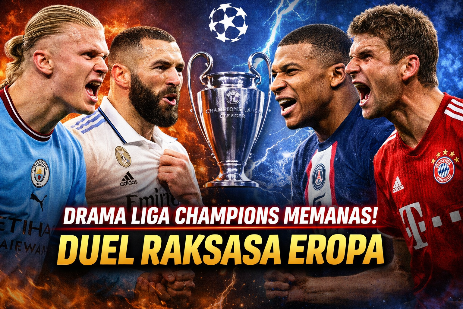 Drama Liga Champions Memanas: Duel Raksasa Eropa Tentukan Nasib di Babak Krusial
