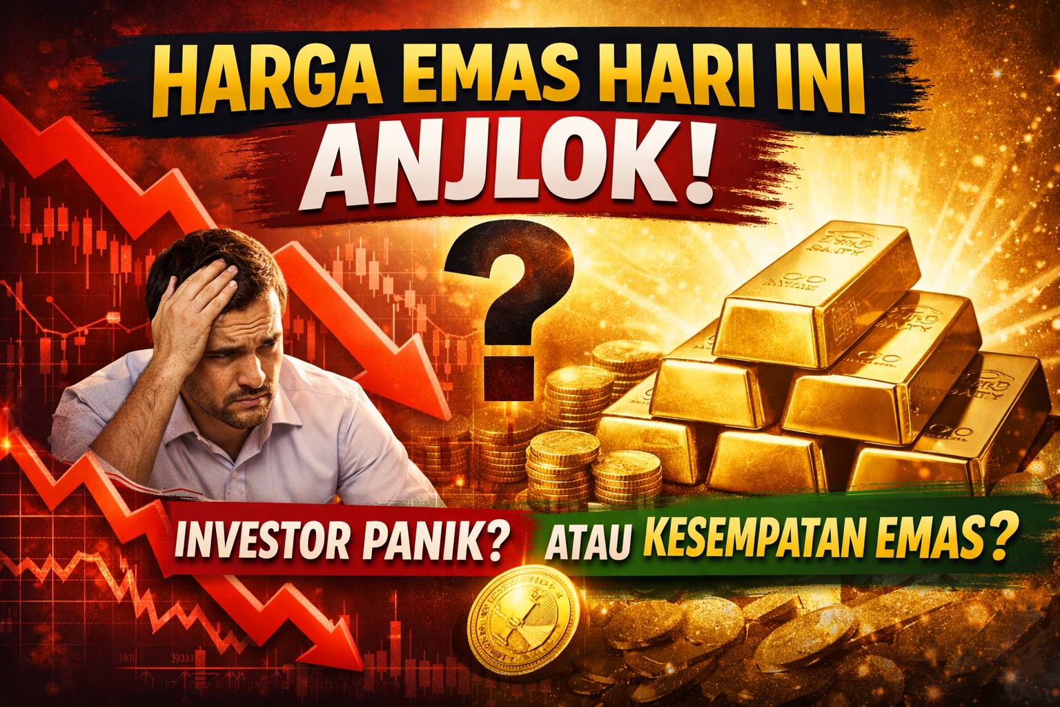 Harga Emas Hari Ini Anjlok, Investor Panik atau Justru Kesempatan Emas?