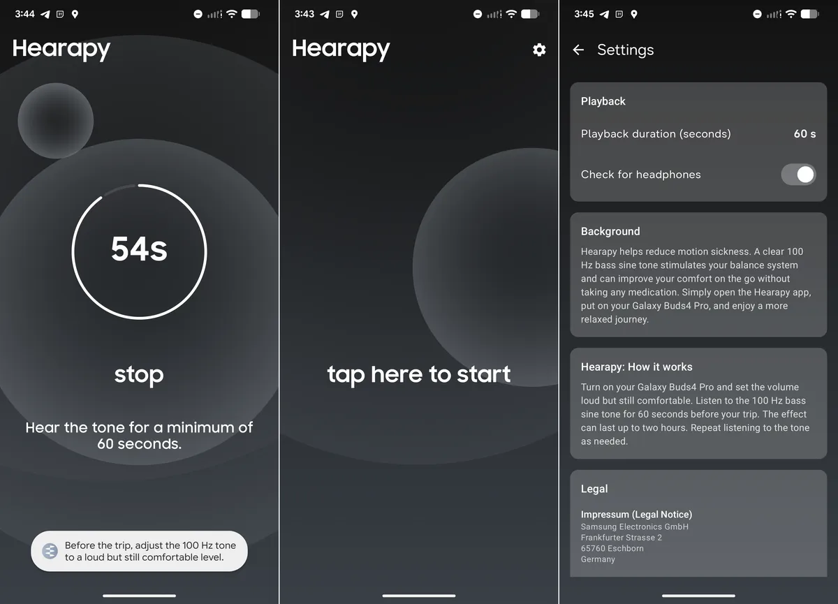 Samsung Rilis Hearapy, Aplikasi untuk Meredakan Mabuk Perjalanan